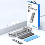 Rack extern Orico TXM2-C3, SSD M.2 NVME, 10Gbps, Cablu USB-C la USB-C, Interfata USB-C 3.2, Transparent 8 - lerato.ro