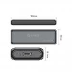 Rack extern Orico DDM2-C3-G2, SSD M.2 NVME, 4TB, 10Gbps, Cablu USB-C/USB-A la USB-C, Interfata USB-C 3.2, Gri 3 - lerato.ro