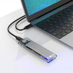 Rack extern Orico TCM2-C3, SSD M.2 NVME, 8TB, 10Gbps, Cablu USB-C/USB-A la USB-C, Interfata USB-C 3.1, Gri 4 - lerato.ro