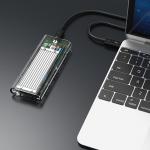 Rack extern Orico TCM2-C3, SSD M.2 NVME, 8TB, 10Gbps, Cablu USB-C/USB-A la USB-C, Interfata USB-C 3.1, Gri 5 - lerato.ro