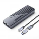 Rack extern Orico CNM2-G20, SSD M.2 NVME, 8TB, 20Gbps, Cablu USB-C/USB-A la USB-C, Interfata USB-C 3.2, Gri 2 - lerato.ro