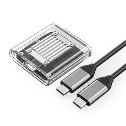 Rack extern Orico TC20-M2-10G, Compatibil SSD M.2 NVMe 2230, 2TB, 10 Gbps, Cablu USB-C inclus, Transparent