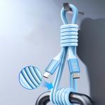 Cablu pentru incarcare si transfer de date Orico CDX, 100W, 5A, 480Mbps, 2x USB-C, 1m, Albastru 5 - lerato.ro