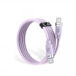Cablu pentru incarcare si transfer de date Orico CDX, 60W, 3A, 480Mbps, 2x USB-C, 1m, Violet 3 - lerato.ro