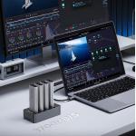 Statie de andocare/clonare SSD Orico IT48N-C 4-Disk Docking Station, M.2 NVMe, 32TB, 40 Gbps, USB-C, Gri 4 - lerato.ro