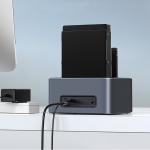 Statie de andocare/clonare Orico 6656C3-C, 5-Bay Docking Station, HDD/SSD 2.5 / 3.5 inch SATA, 100TB, 5 Gbps, USB-C, Gri 6 - lerato.ro