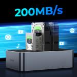 Statie de andocare/clonare Orico 6656C3-C, 5-Bay Docking Station, HDD/SSD 2.5 / 3.5 inch SATA, 100TB, 5 Gbps, USB-C, Gri 8 - lerato.ro