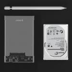 Rack extern Orico 2139C3, HDD/SSD SATA 2.5 inch, 5Gbps, 4TB, USB-C, Transparent 5 - lerato.ro