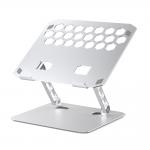 Stand universal laptop Orico LST02I, 260 × 225 × 51.5 mm, Ajustabil, Aluminiu, Compatibil cu laptop-uri pana la 17 inch, Silver 2 - lerato.ro