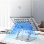Stand universal laptop Orico LST02I, 260 × 225 × 51.5 mm, Ajustabil, Aluminiu, Compatibil cu laptop-uri pana la 17 inch, Silver 5 - lerato.ro