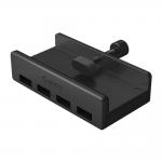 Hub multifunctional 4in1 Orico MH4PU cu sistem de prindere USB-C la 4x USB 3.0, Negru 2 - lerato.ro