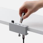 Hub multifunctional 4n1 Orico MH4PC cu sistem de prindere USB-C la 3x USB 3.0, 1x USB-C, 5Gbps, Silver 5 - lerato.ro
