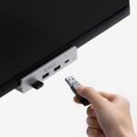 Hub multifunctional 4n1 Orico MH4PC cu sistem de prindere USB-C la 3x USB 3.0, 1x USB-C, 5Gbps, Silver 6 - lerato.ro