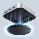 Adaptor HUB 9-in-1 Orico Orico MiniLink, 10Gbps, USB-C la 1x USB-A 3.2, 1x USB-A 2.0, 1x UBS-C, 2x Jack 3.5mm, 1x RJ45, 1x TF, 1x SD, Silver 5 - lerato.ro