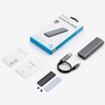 Rack extern SSD Baseus OricoAM2C3-G2, 10Gbps, 4TB, SATA, M.2, NVMe, USB-C 3.2, Gri 8 - lerato.ro