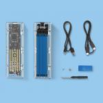 Rack extern SSD Baseus Orico TCM2-C3, 10Gbps, 8TB, SATA, M.2, NVMe, USB 3.1 Gen2, Albastru 4 - lerato.ro