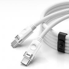 Cablu pentru incarcare si transfer de date Orico CDX, 2x USB-C, 60W, 3A, 480Mbps, 1m, Alb