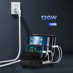 Statie de incarcare 10 in 1 Orico DUK-10P-V1, PD 120W, 2.4A, 10x USB-A, Negru 6 - lerato.ro