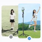 Selfie stick cu trepied Orico SPN185, Filet 1/4 inch, Rotire 360 grade, Telecomanda Bluetooth 5.2, Lungime maxima 185cm, Negru 3 - lerato.ro