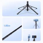 Selfie stick cu trepied Orico SPN185, Filet 1/4 inch, Rotire 360 grade, Telecomanda Bluetooth 5.2, Lungime maxima 185cm, Negru 5 - lerato.ro
