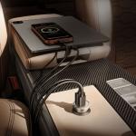 Incarcator auto MiniRing Pro, PD 45W, 3A, 1x USB-C, 1x USB-A, Fast Charging, Silver 5 - lerato.ro