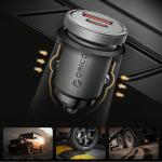 Incarcator auto MiniRing Pro, PD 45W, 3A, 1x USB-C, 1x USB-A, Fast Charging, Silver 11 - lerato.ro