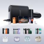 Incarcator auto Orico Twin Reach, PD 45W, 3A, 1x USB-C, 1x USB-A, 2x Cablu USB-C, Fast Charging, Negru 13 - lerato.ro