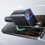 Incarcator auto Orico Twin Reach, PD 45W, 3A, 1x USB-C, 1x USB-A, 2x Cablu USB-C, Fast Charging, Negru 8 - lerato.ro