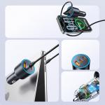 Incarcator auto Orico HyperDrive, PD 165W, 5A, 2x USB-C, 1x USB-A, Fast Charging, Iluminare LED, Negru 5 - lerato.ro