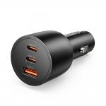 Incarcator auto Orico PowerLink, PD 165W, 5A, 2x USB-C, 1x USB-A, Fast Charging, Negru 2 - lerato.ro