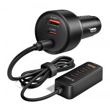 Accesorii auto, Incarcator auto Orico ChargeClip, PD 108W, 3A, 4x USB-C / 30W, 2x USB-A / 18W, Lungime cablu 1.5m, Negru, lerato.ro