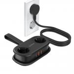 Prelungitor pentru interior Orico AP3, 2 prize, 2xUSB-A / 18W, 1xUSB-C / 20W, 2500W, 10A, Lungime cablu 1.53m, Negru 2 - lerato.ro