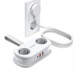 Prelungitor pentru interior Orico AP3, 2 prize, 2xUSB-A / 18W, 1xUSB-C / 20W, 2500W, 10A, Lungime cablu 1.53m, Alb 2 - lerato.ro
