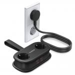 Prelungitor pentru interior Orico AP3, 2 prize, 2xUSB-A / 18W, 1xUSB-C / 20W, 2500W, 10A, Lungime cablu 1.53m, Negru 3 - lerato.ro