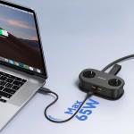 Prelungitor pentru interior Orico AP3, 2 prize, 2xUSB-A / 18W, 1xUSB-C / 20W, 2500W, 10A, Lungime cablu 1.53m, Negru 4 - lerato.ro