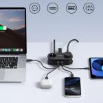 Prelungitor pentru interior Orico AP3, 2 prize, 2xUSB-A / 18W, 1xUSB-C / 20W, 2500W, 10A, Lungime cablu 1.53m, Negru 6 - lerato.ro