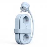 Prelungitor pentru interior Orico AP3, 2 prize, 2xUSB-A / 18W, 2xUSB-C / 65W, 2500W, 10A, Lungime cablu 1.53m, Albastru 2 - lerato.ro