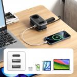 Prelungitor pentru interior Orico AP3, 2 prize, 2xUSB-A / 18W, 2xUSB-C / 65W, 2500W, 10A, Lungime cablu 1.53m, Negru 10 - lerato.ro