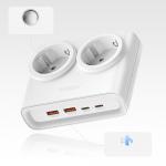 Prelungitor pentru interior Orico PDC25, 2 prize, 2xUSB-A / 22.5W, 2xUSB-C / 25W, 2500W, 10A, Lungime cablu 1.6m, Alb 3 - lerato.ro