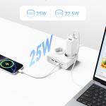 Prelungitor pentru interior Orico PDC25, 2 prize, 2xUSB-A / 22.5W, 2xUSB-C / 25W, 2500W, 10A, Lungime cablu 1.6m, Alb 6 - lerato.ro