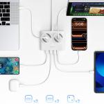 Prelungitor pentru interior Orico PDC25, 2 prize, 2xUSB-A / 22.5W, 2xUSB-C / 25W, 2500W, 10A, Lungime cablu 1.6m, Alb 7 - lerato.ro