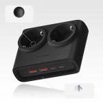 Prelungitor pentru interior Orico PDC25, 2 prize, 2xUSB-A / 22.5W, 2xUSB-C / 25W, 2500W, 10A, Lungime cablu 1.6m, Negru 3 - lerato.ro