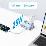 Prelungitor pentru interior Orico PDC25, 2 prize, 2xUSB-A / 22.5W, 2xUSB-C / 25W, 2500W, 10A, Lungime cablu 1.6m, Albastru 6 - lerato.ro
