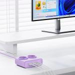 Prelungitor pentru interior Orico PDC25, 2 prize, 2xUSB-A / 22.5W, 2xUSB-C / 25W, 2500W, 10A, Lungime cablu 1.6m, Mov 3 - lerato.ro