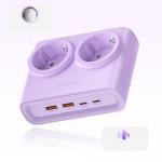 Prelungitor pentru interior Orico PDC25, 2 prize, 2xUSB-A / 22.5W, 2xUSB-C / 25W, 2500W, 10A, Lungime cablu 1.6m, Mov 5 - lerato.ro