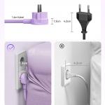 Prelungitor pentru interior Orico PDC25, 2 prize, 2xUSB-A / 22.5W, 2xUSB-C / 25W, 2500W, 10A, Lungime cablu 1.6m, Mov 7 - lerato.ro