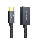 Adaptor USB-C tata la USB-A mama Orico CAF31 OTG, 60W, 10Gbps, Lungime 30m, Negru 2 - lerato.ro