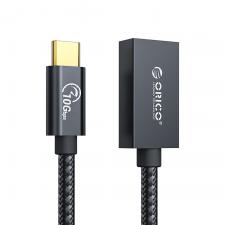 Adaptor USB-C tata la USB-A mama Orico CAF31 OTG, 60W, 10Gbps, Lungime 1m, Negru