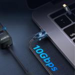 Adaptor USB-C tata la USB-A mama Orico CAF31 OTG, 60W, 10Gbps, Lungime 1m, Negru 4 - lerato.ro