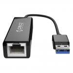 Adaptor de retea extern Orico UTJ-U3, USB-A 3.0 la RJ45 mama, Viteza de pana la 1000 Mbps, 10cm, Negru 6 - lerato.ro